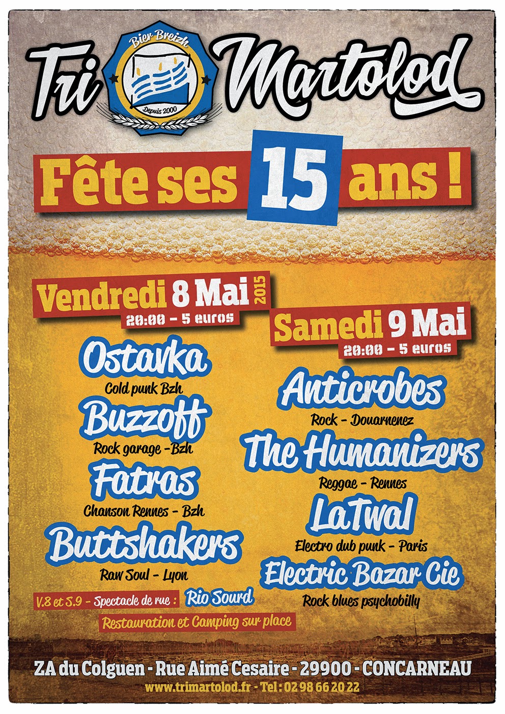 Affiche 15 ans de la Brasserie Trimatolod